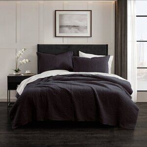 Donna Karan Soft Velvet Hand Stitched Quilt